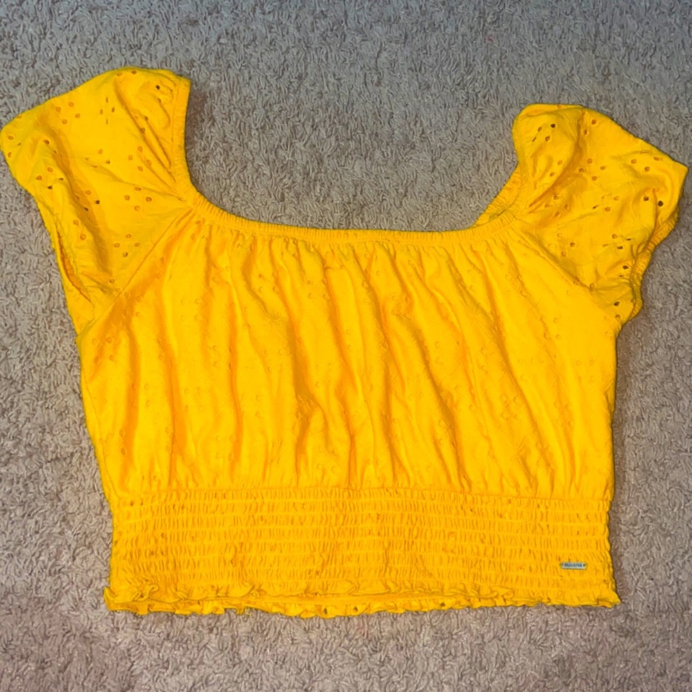 Gold Puff Sleeve Top